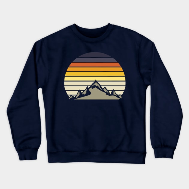 Mountains Retro Crewneck Sweatshirt by Wanda City